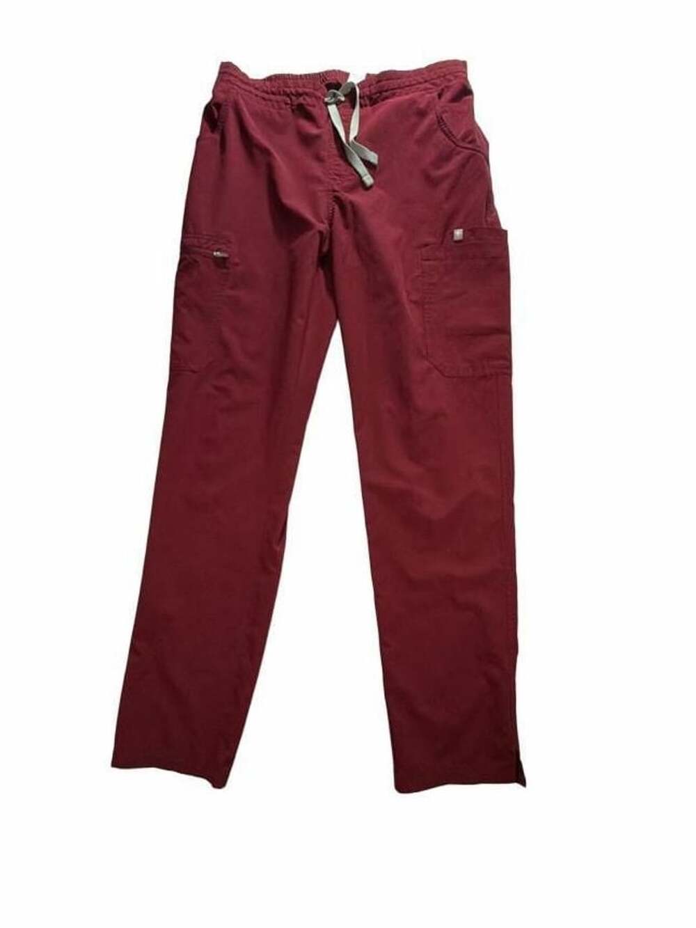 Figs Technical Collection Scrub Pants Sz M Burgundy Medical Cargo Nurse Doctor